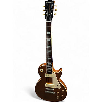 Used Edwards E-LP-125STD-P  Gold Top Solid Body Electric Guitar