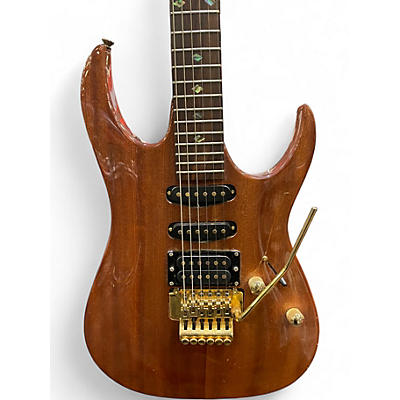 Used Eleca Super Strat HSS Natural Solid Body Electric Guitar