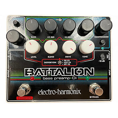 Used Electro-Harmonix BATTALION BASS PREAMP+DI Bass Effect Pedal