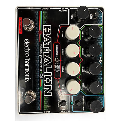 Used Electro-Harmonix BATTALION BASS PREAMP+di Effect Pedal