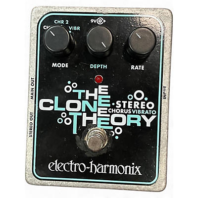 Used Electro-Harmonix Clone Theory Stereo Chorus Vibrato Effect Pedal