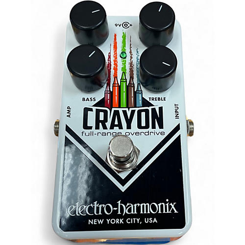 Used Electro-Harmonix Crayon Full Range Overdrive Effect Pedal