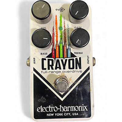 Used Electro-Harmonix Crayon Full Range Overdrive Effect Pedal