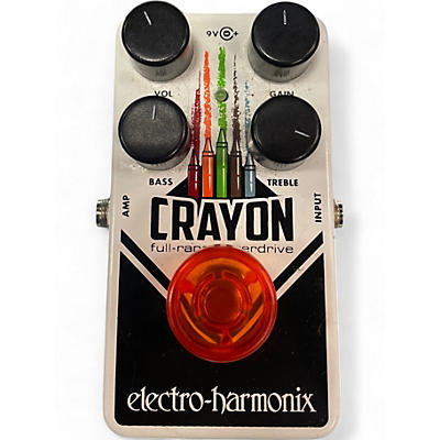 Used Electro-Harmonix Crayon Full Range Overdrive Effect Pedal