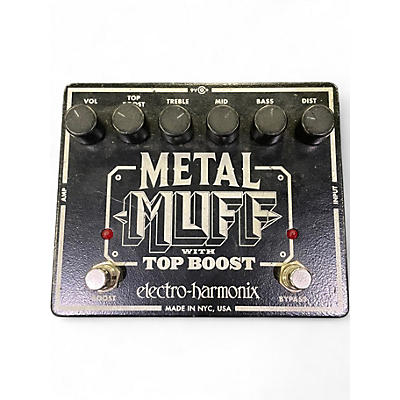 Used Electro-Harmonix Metal Muff Distortion With Top Boost Effect Pedal