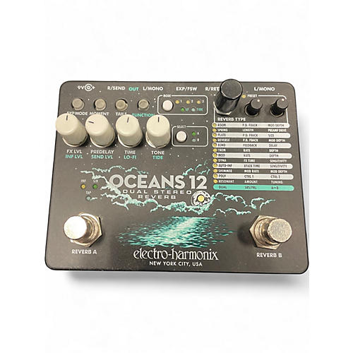 Used Electro-Harmonix OCEANS 12 DUAL STEREO Effect Pedal