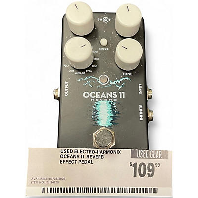 Used Electro-Harmonix Oceans 11  Reverb Effect Pedal