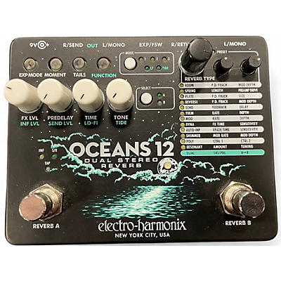 Used Electro-Harmonix Oceans 12 Dual Stereo Reverb Effect Pedal