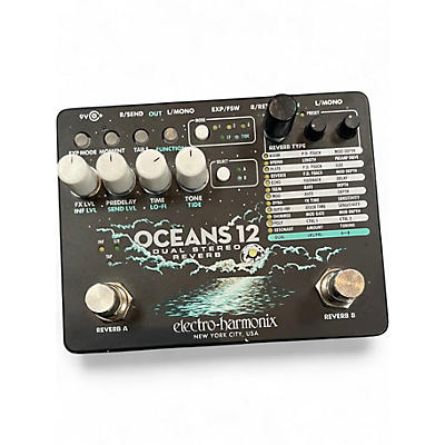 Used Electro-Harmonix Oceans 12 Dual Stereo Reverb Effect Pedal