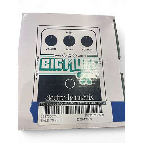 Used Electro-Harmonix XO Big Muff with Tone Wicker Distortion Effect Pedal