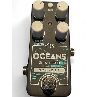 Used Electro-Harmonix oceans 3-verb Effect Pedal
