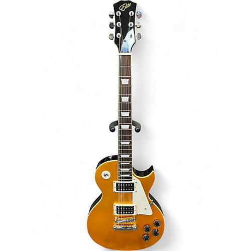 Used Elite LP STYLE Gold Solid Body Electric Guitar Gold