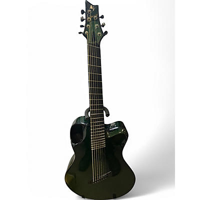 Used Emerald x20-7 green carbon Acoustic Electric Guitar