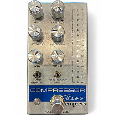 Used Empress Effects Compressor Bass Silver Effect Pedal
