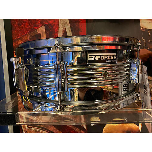 Used Enforcer 14X5.5 Metal Snare Drum Metallic Silver Metallic Silver 211