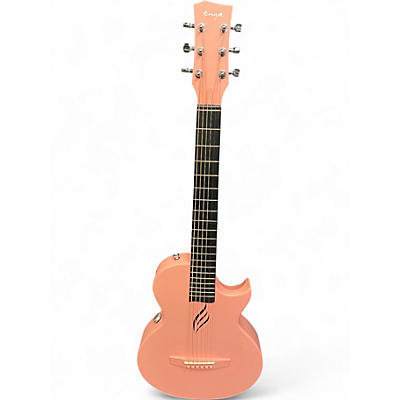 Used Enya NOVA GO SP1 Carbon Fiber Travel Guitar - 35" Pink Acoustic Electric Guitar