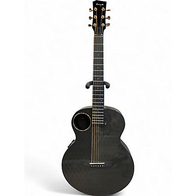 Used Enya X4 Pro Mini Carbon Fiber Black Acoustic Electric Guitar