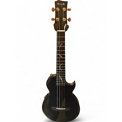 Used Enya feather mahogany Blue Ukulele