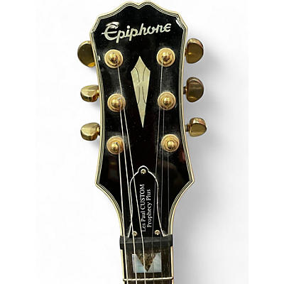 Used Ephiphone LES PAUL CUSTOM PROPHCY PLUS Red Solid Body Electric Guitar