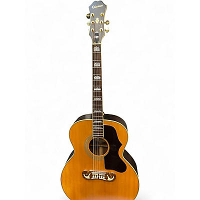 Used Epihone EJ300S Natural Acoustic Electric Guitar