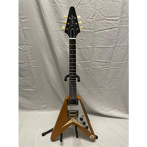 Epiphone Used Epiphone 1958 Korina Flying V Aged Natural Solid Body Electric Guitar Aged Natural