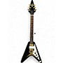 Used Epiphone 1958 Korina Flying V Black Solid Body Electric Guitar Black