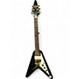 Used Epiphone 1958 Korina Flying V Black Solid Body Electric Guitar Black