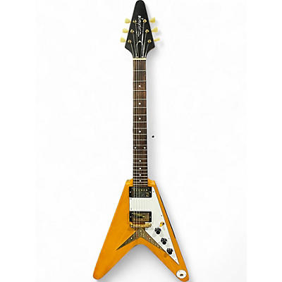 Used Epiphone 1958 Korina Flying V Natural Solid Body Electric Guitar