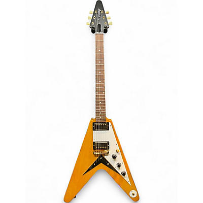 Used Epiphone 1958 Korina Flying V Natural Solid Body Electric Guitar