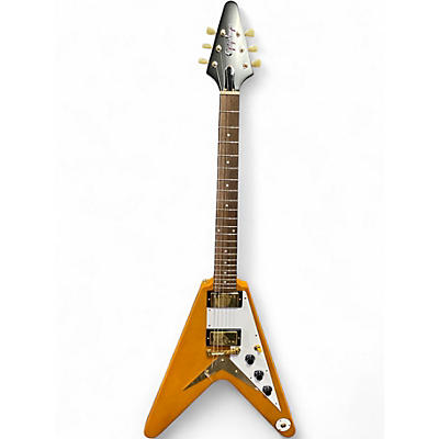 Used Epiphone 1958 Korina Flying V Natural Solid Body Electric Guitar