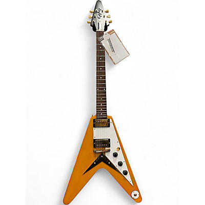 Used Epiphone 1958 Korina Flying V Natural Solid Body Electric Guitar