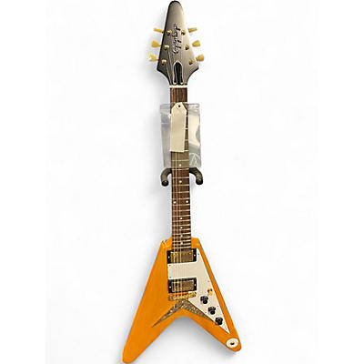 Used Epiphone 1958 Korina Flying V Natural Solid Body Electric Guitar