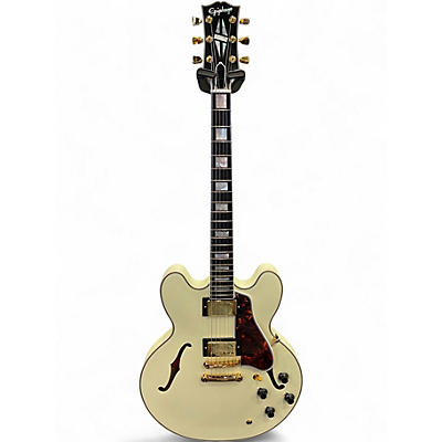 Used Epiphone 1959 Reissue ES-355 White Hollow Body Electric Guitar