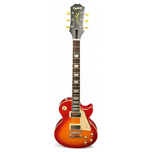 Epiphone Used Epiphone 1959 Reissue Les Paul Standard Aged Dark Cherry Burst Solid Body Electric Guitar Aged Dark Cherry Burst