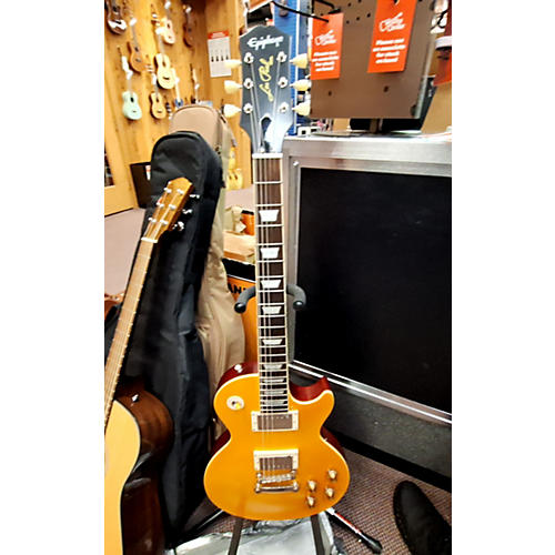 Epiphone Used Epiphone 1959 Reissue Les Paul Standard Amber Solid Body Electric Guitar Amber