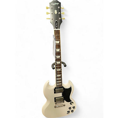 Epiphone Used Epiphone 1961 Les Paul SG Standard Aged Classic White Solid Body Electric Guitar Aged Classic White