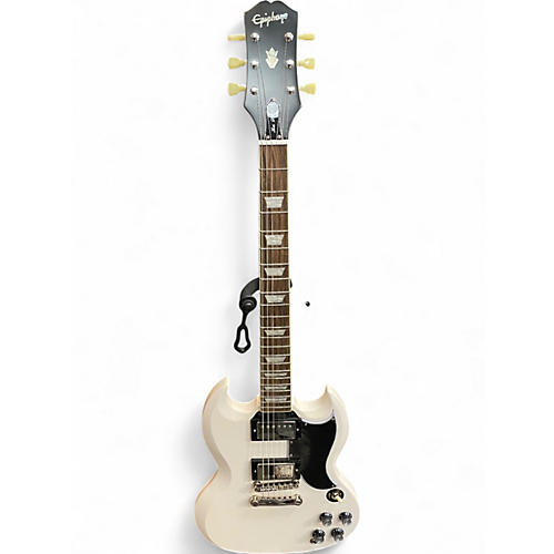Used Epiphone 1961 Les Paul SG Standard Aged Classic White Solid Body Electric Guitar Aged Classic White