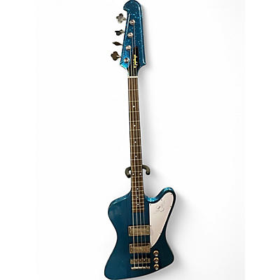 Used Epiphone 1964 REISSUED FIREBIRD BLUE SPARKEL Electric Bass Guitar