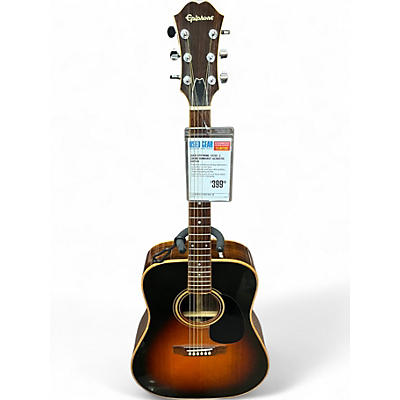 Used Epiphone 1970S  2 Color Sunburst Acoustic Guitar