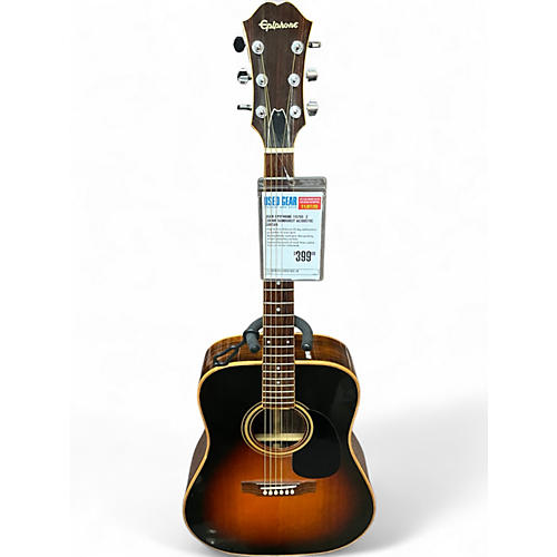 Used Epiphone 1970S  2 Color Sunburst Acoustic Guitar 2 Color Sunburst
