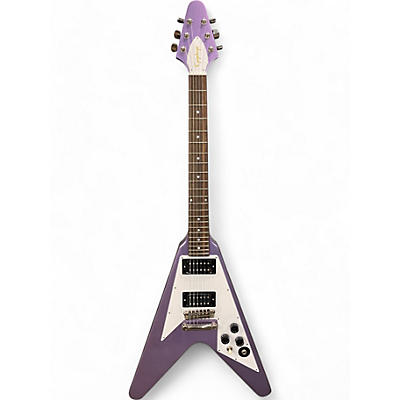 Epiphone Used Epiphone 1979 flying V Purple sparkle Solid Body Electric Guitar