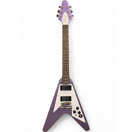 Epiphone Used Epiphone 1979 flying V Purple sparkle Solid Body Electric Guitar Purple sparkle