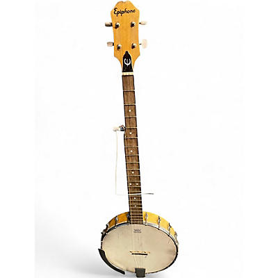 Used Epiphone 5 String Banjo White Banjo