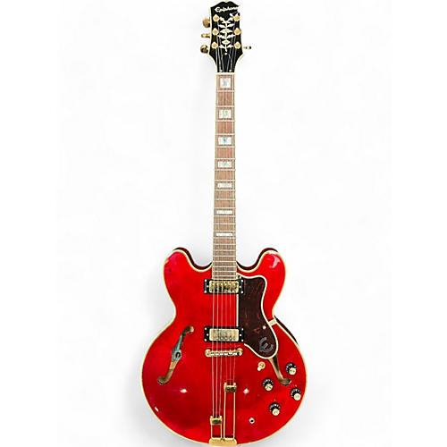 Epiphone Used Epiphone 50th Anniversary 1962 Reissue Sheraton E212T Candy Apple Red Hollow Body Electric Guitar Candy Apple Red