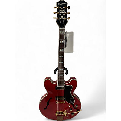 Epiphone Used Epiphone 50th Anniversary 1962 Reissue Sheraton E212TV Tremotone Candy Apple Red Hollow Body Electric Guitar