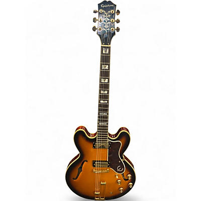 Used Epiphone 50th Anniversary 1962 Sheraton 2 Tone Sunburst Hollow Body Electric Guitar