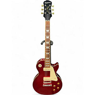 Used Epiphone 56' LES PAUL PRO Candy Apple Red Solid Body Electric Guitar