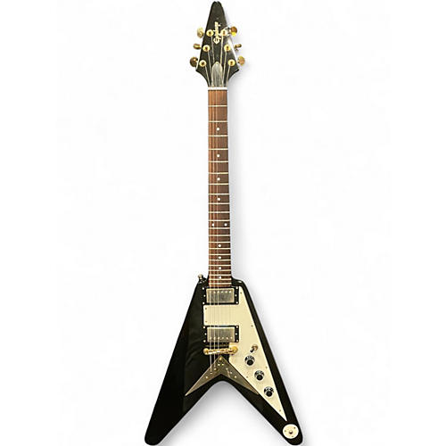 Used Epiphone 58 KORINA FLYING V Black Solid Body Electric Guitar Black