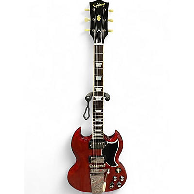 Used Epiphone 61 Reissue Vibrola SG Inspired By Gibson Cherry Solid Body Electric Guitar