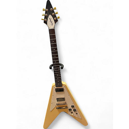 Used Epiphone 67' Flying V Reissue Antique Ivory Solid Body Electric Guitar Antique Ivory